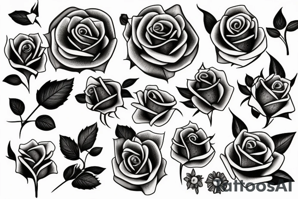 rose with thorns tattoo idea