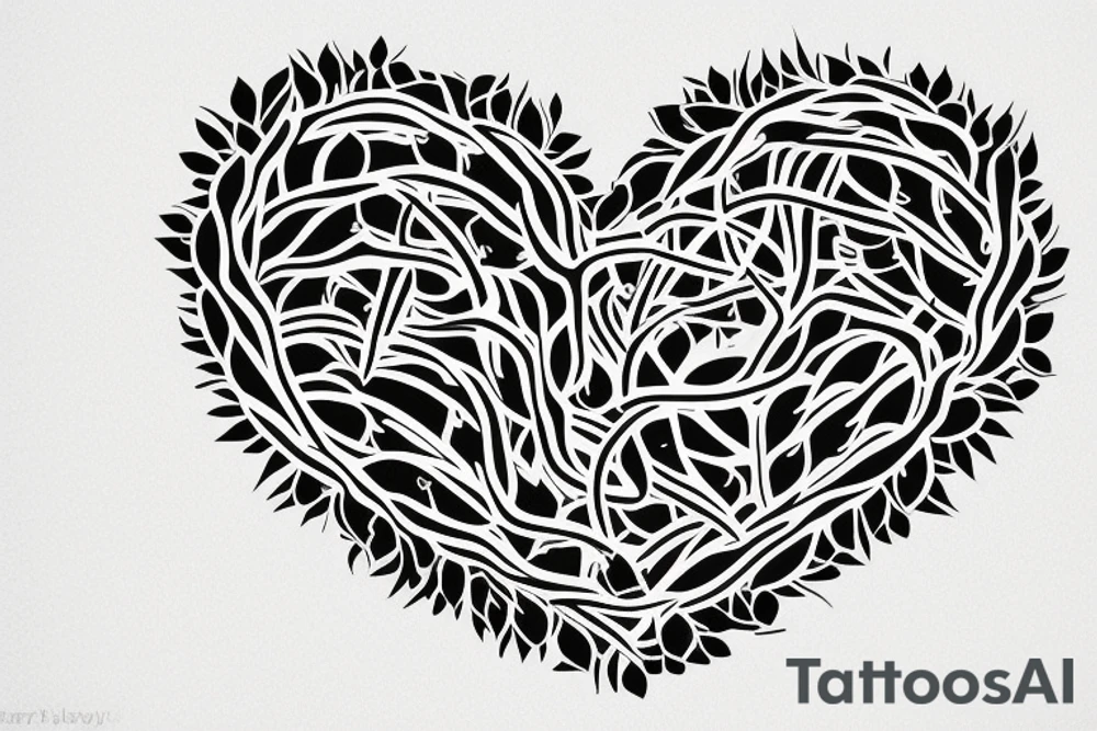 heart with thorns tattoo idea