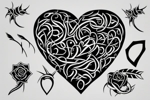 heart with thorns tattoo idea