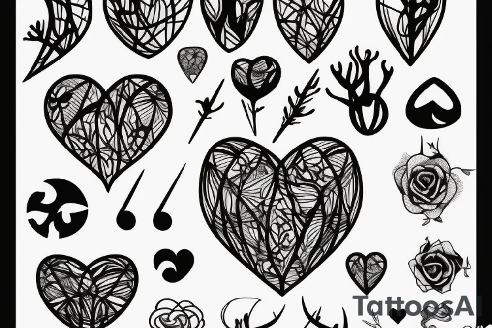 heart with thorns tattoo idea
