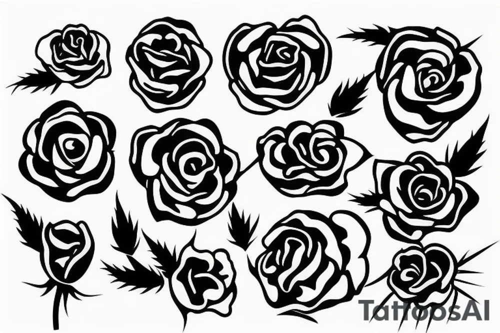 Rose with thorn tattoo idea