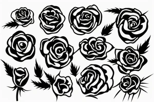 Rose with thorn tattoo idea