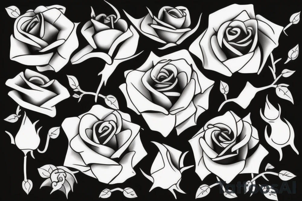 Rose with thorn tattoo idea