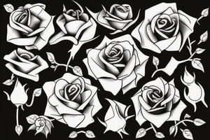 Rose with thorn tattoo idea