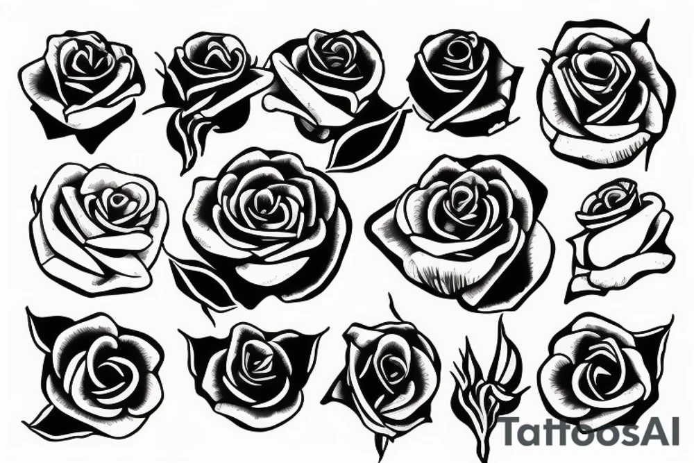 Rose with thorn tattoo idea