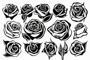 Rose with thorn tattoo idea