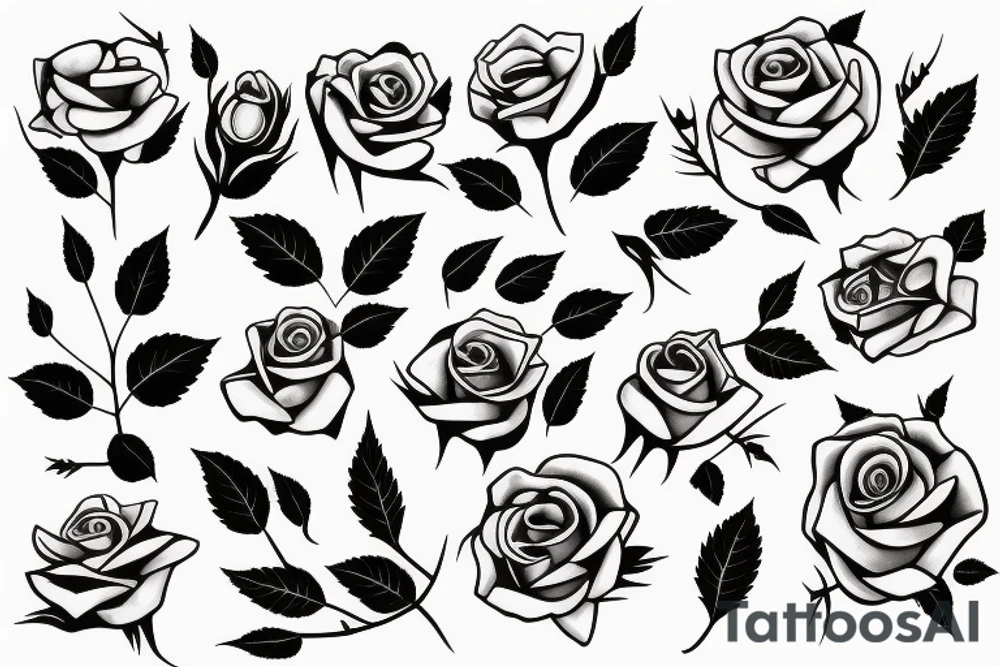 Rose with thorn tattoo idea