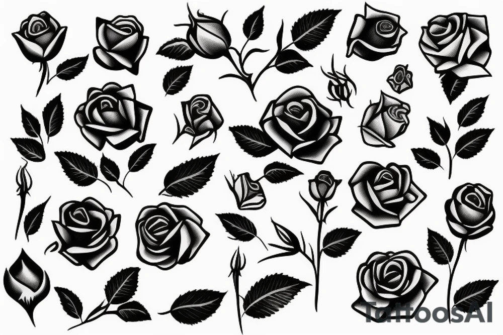 Rose with thorn tattoo idea