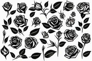 Rose with thorn tattoo idea