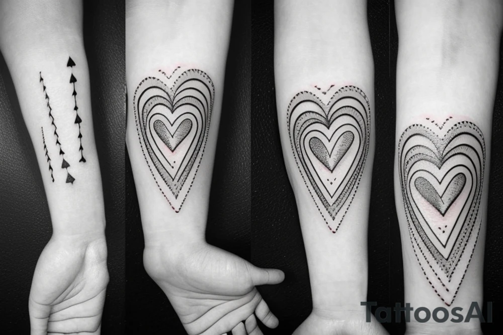 Flame with heart inside tattoo idea