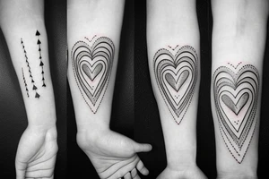 Flame with heart inside tattoo idea