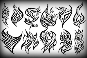 Flame with heart inside tattoo idea