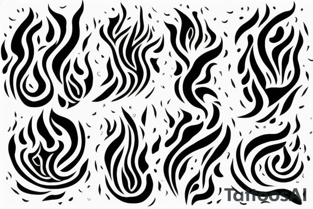 Flame with heart inside tattoo idea