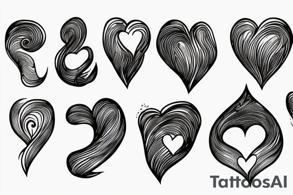 Flame with heart inside tattoo idea
