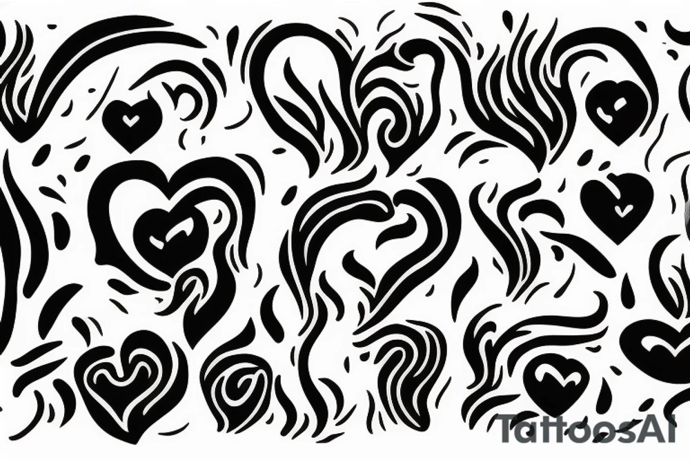 Flame with heart inside tattoo idea