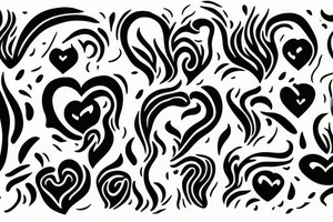 Flame with heart inside tattoo idea