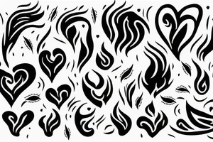 Flame with heart inside tattoo idea