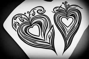 Flame with heart inside tattoo idea