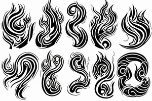 Flame with heart inside tattoo idea