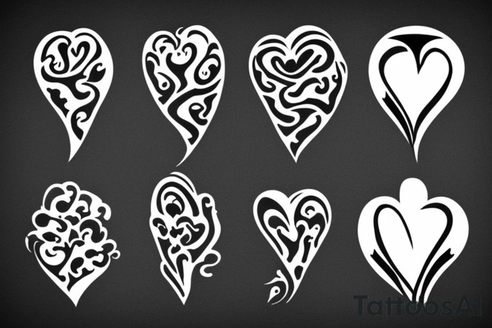 Flame with heart inside tattoo idea