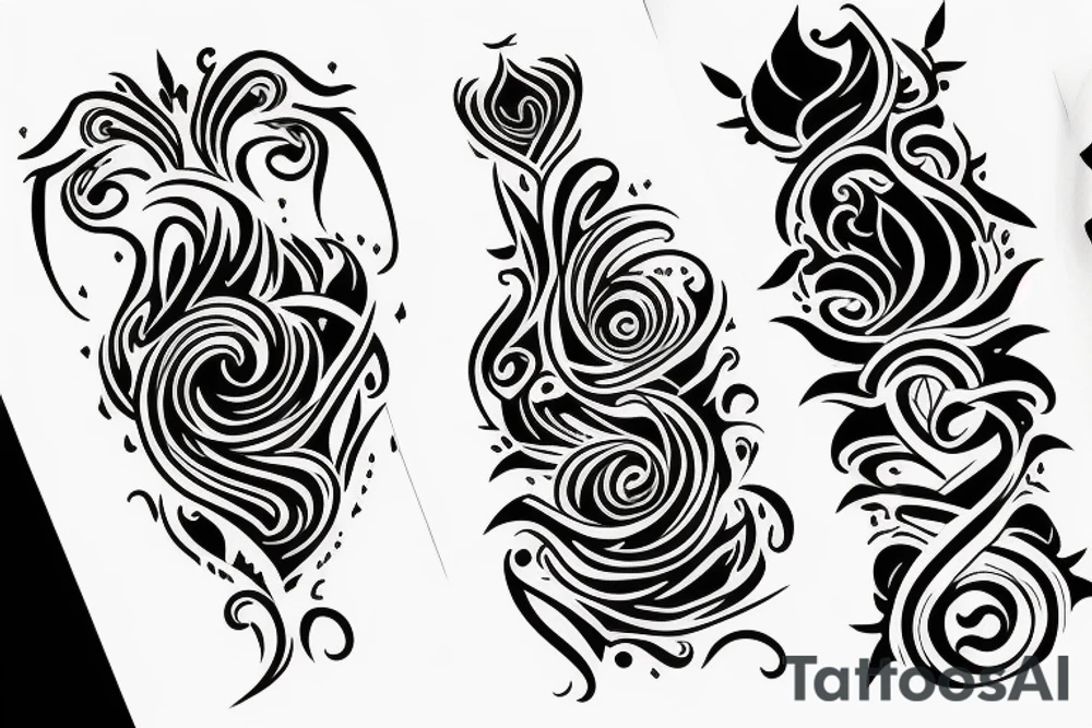 Flame with heart inside tattoo idea