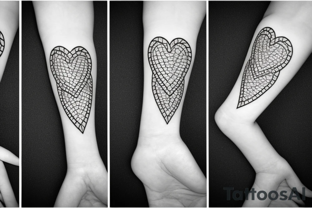 Flame with heart inside tattoo idea