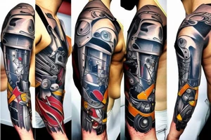 cyborg sleeve tattoo idea