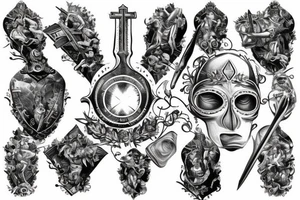 knight seated french christian tattoo idea