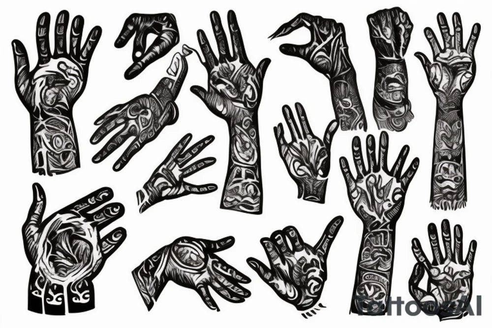 Greek hand tatoo tattoo idea