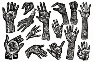 Greek hand tatoo tattoo idea