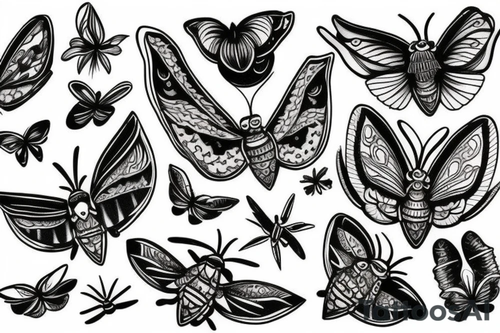 Moth tattoo idea