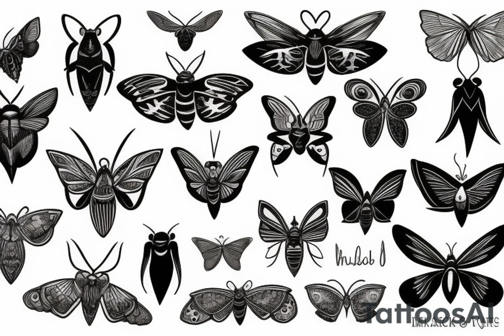 Moth tattoo idea