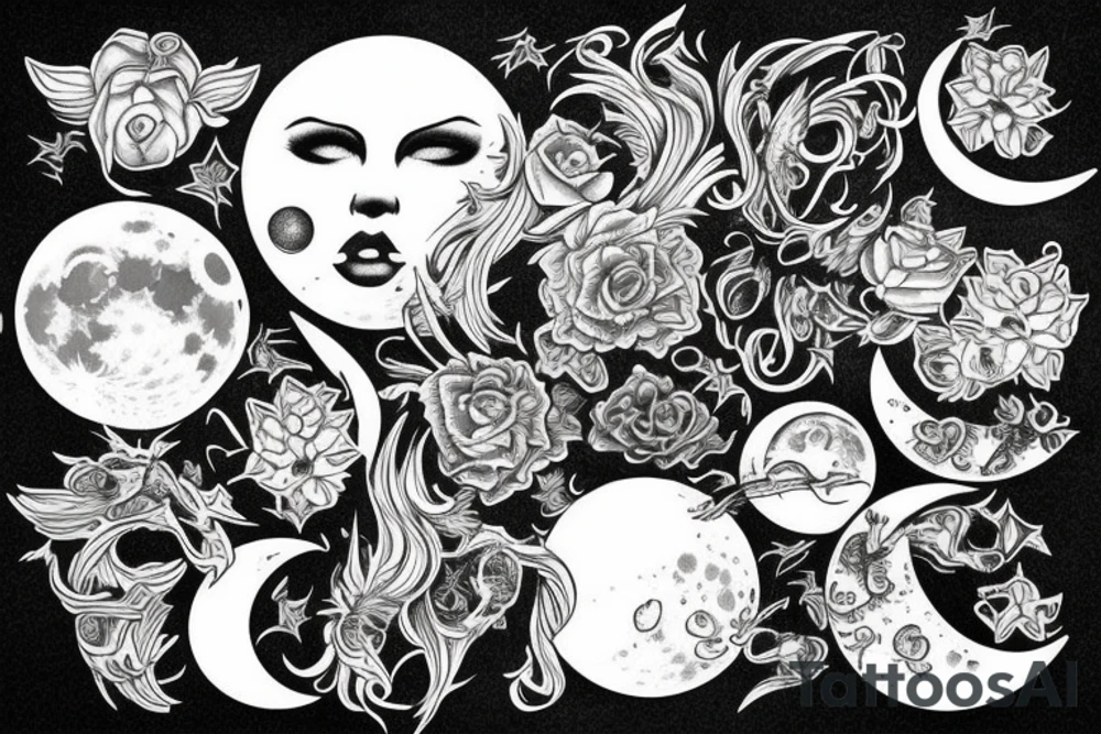 Moon tattoo idea