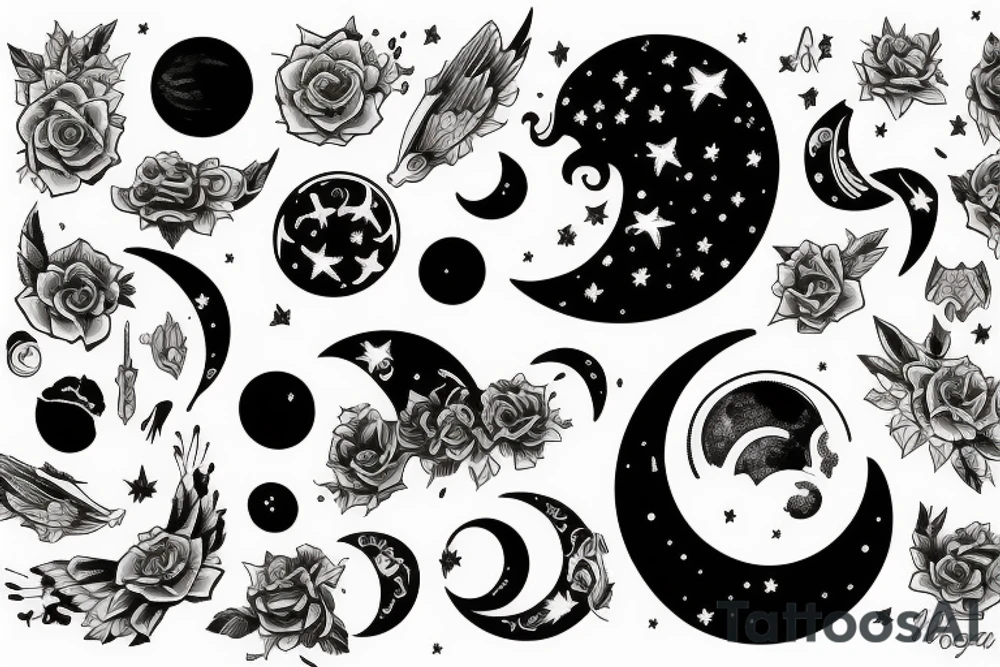 Moon tattoo idea