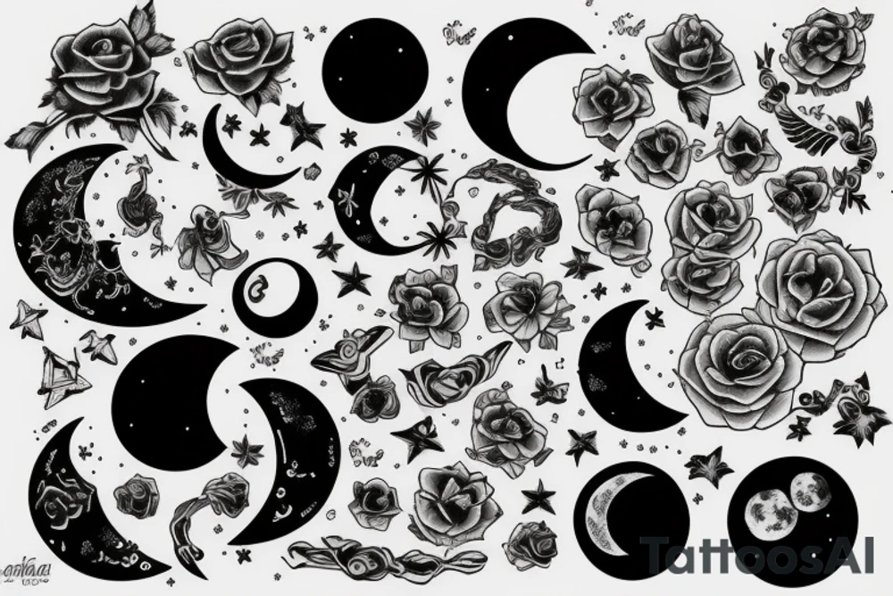 Moon tattoo idea
