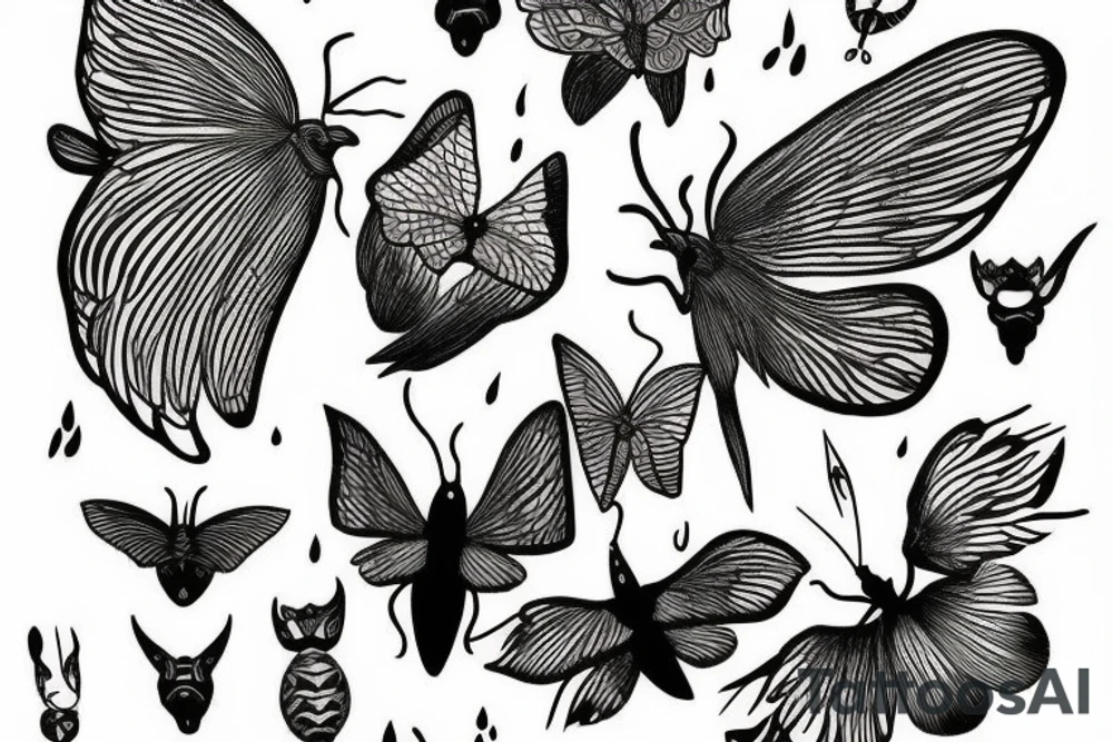 Lunar moth tattoo idea