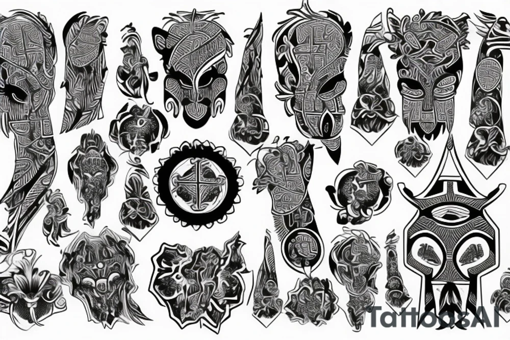 Pattern relating to christian religion tattoo idea