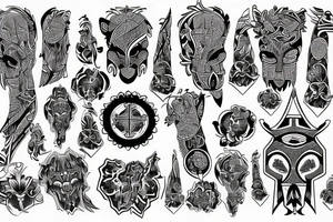 Pattern relating to christian religion tattoo idea
