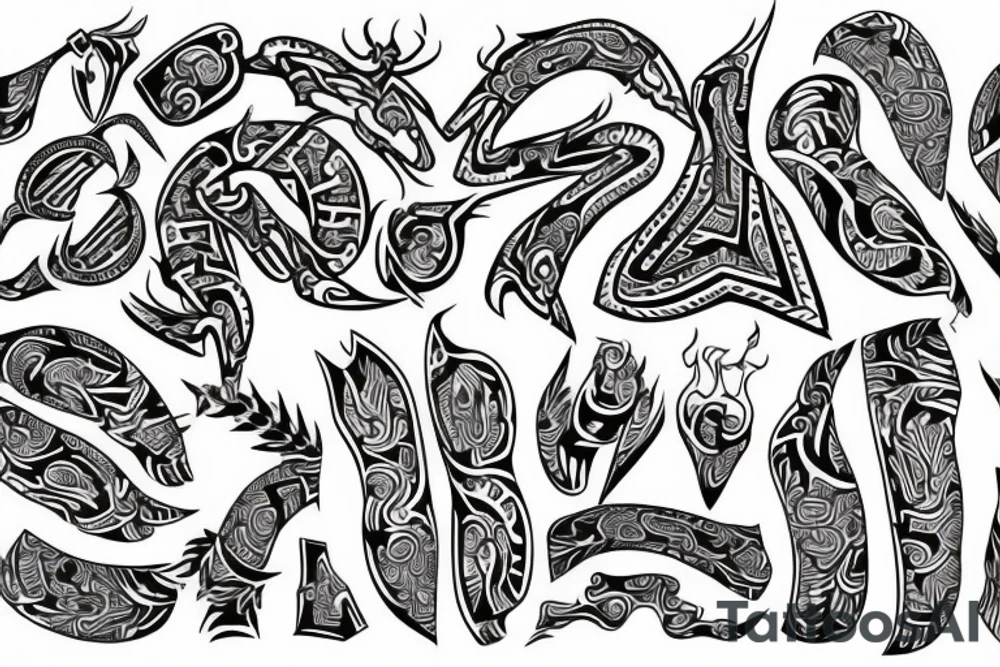 Pattern relating to christian religion tattoo idea