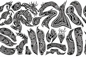 Pattern relating to christian religion tattoo idea