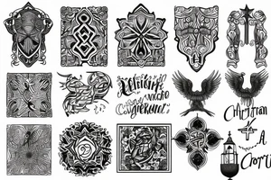 Pattern relating to christian religion tattoo idea
