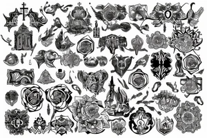 Pattern relating to christian religion tattoo idea