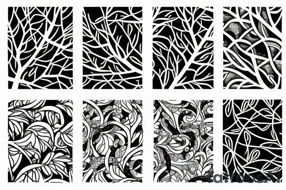 branch patterns tattoo idea