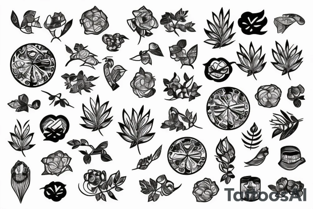 branch patterns tattoo idea