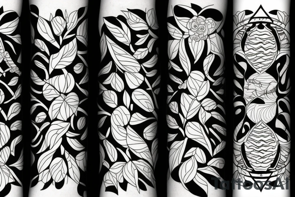 branch patterns tattoo idea