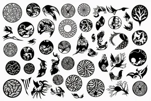 branch patterns tattoo idea