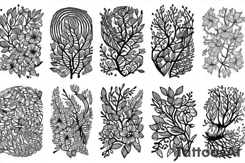 branch patterns tattoo idea