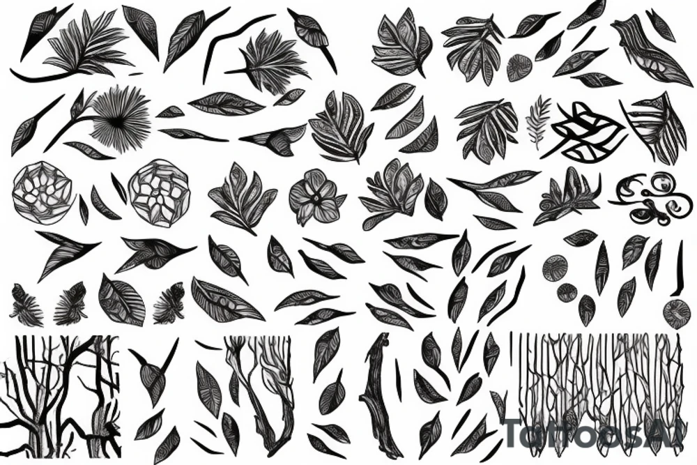 branch patterns tattoo idea