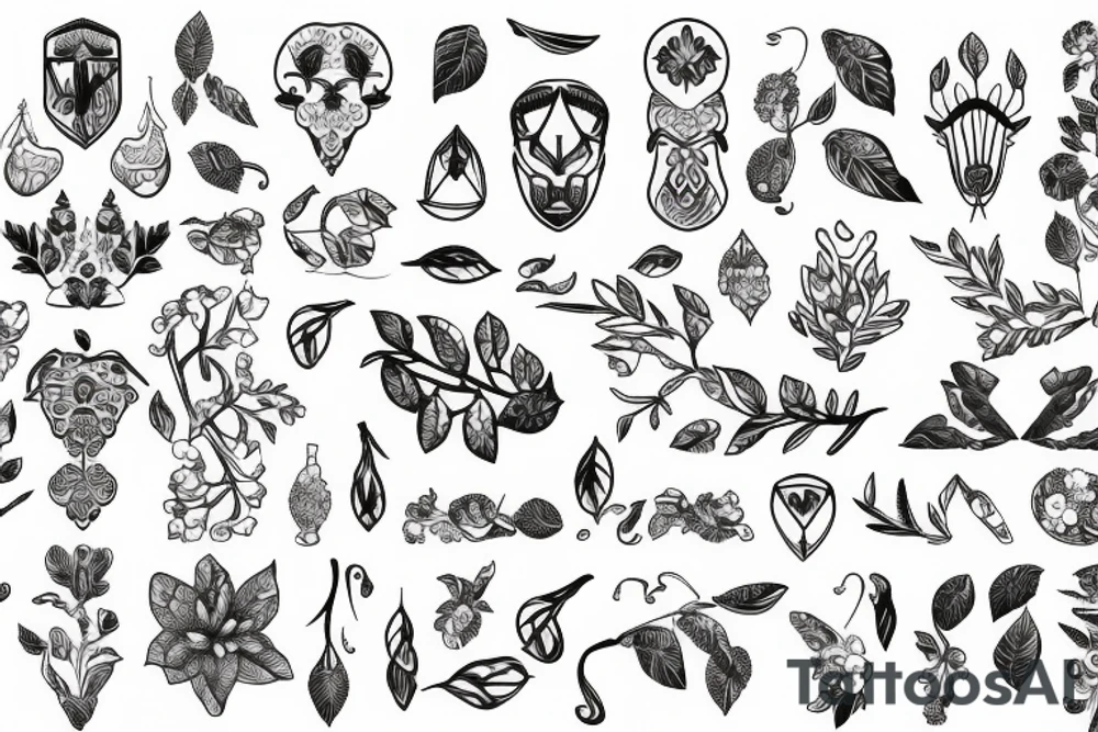 branch patterns tattoo idea