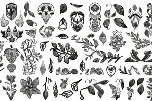 branch patterns tattoo idea